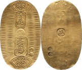 Manen gold Koban (Ryo) ND (1860-1867) AU (light surface hairlines),  KM-C22d, Hartill-8.26. 22x28mm. 3.23gm. Admirably struck with deep, sharp flan cr...