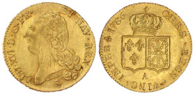 Frankreich
Ludwig XVI., 1774-1793
Doppelter Louis d`or 1786 A, Paris. 15,31 g. gutes vorzüglich, leicht justiert, selten in dieser Erhaltung Friedbe...