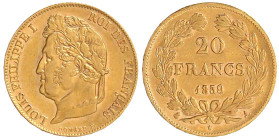 Frankreich
Louis Philippe I., 1830-1848
20 Francs 1839 A, Paris. 6,45 g. 900/1000. gutes vorzüglich Krause/Mishler 750.1. Friedberg 560.