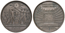 NAPOLI. Ferdinando I di Borbone (1816-1825) Medaglia (1817). Per la ricostruzione del teatro dopo l'incendio. BR (g 27,89 - Ø 37,30 mm). D'Auria 131....