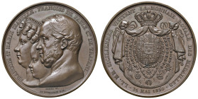 NAPOLI. Francesco I di Borbone (1825-1830). Medaglia 1830. Per la visita alla zecca di Parigi. Opus: Barre - De Putmaurin. BR (g 62,30 - Ø 50,00 mm). ...