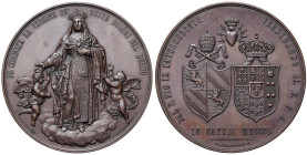 NAPOLI. Ferdinando II di Borbone (1830-1859). Medaglia 1850. Per l'Incoronazione della Vergine Addolorata. Opus: R. Vernucci e L. Arnaud. BR (g 91,57 ...
