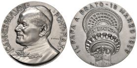 PRATO. Medaglia in argento per la visita di papa Giovanni Paolo II nel 1986. AG (g 45,60 - Ø 46,00 mm).

Diritti d'Asta: 18%