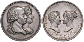 SAVOIA. Vittorio Emanuele I (1802-1821). Medaglia 1820. Nozze di Maria Tersa di Savoia con Carlo Ludovico di Borbone. Opus: Lavy. AG (g 36,07 - Ø 40,0...