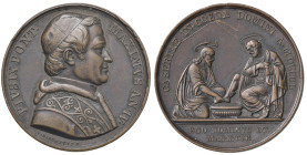 Pio IX (1846-1878). Medaglia 1850 a.IV. Lavanda dei piedi in occasione della Pasqua a Caserta. Opus: Girometti. BR (g 13,79 - Ø 32,40 mm). D'Auria 231...