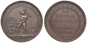 Medaglia 1796. Battaglia di Millesimo e Dego. Opus: Lavy. BR (g 25,85 - Ø 43,00 mm). Julius 493. Colpetti al bordo e frattura di conio.

SPL

Diri...