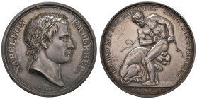 Medaglia 1804. Camp de Boulogne, preparativi d'invasione dell'Inghilterra. Opus: Droz. AG (g 32,81 - Ø 40,60 mm). Julius 1251. R . Difetto al bordo a ...