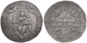 GENOVA. Dogi biennali, III fase (1528-1797). 2 Scudi 1692 sigle I T C. AG (g 76,71). Lunardi 259; MIR 290/25. RR Campi ripassati al D/. Colpi al bordo...