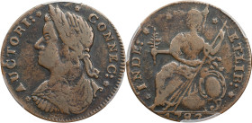 1787 Connecticut Copper. Miller 33.9-s.2, W-3490. Rarity-2. Draped Bust Left. VF-30 (PCGS).

PCGS# 685177. BASE PCGS# 370. NGC ID: 2B2X.