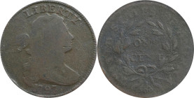 1797 Draped Bust Cent. S-121B, B-3b. Rarity-3. Reverse of 1795, Gripped Edge. Good-4 (ANACS).

PCGS# 35903. NGC ID: 223Y.