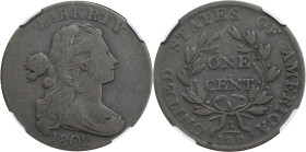 1802 Draped Bust Cent. S-229, B-6. Rarity-2. VG-10 BN (NGC).

PCGS# 1470. NGC ID: 224E.