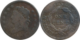 1808 Classic Head Cent. S-277, B-1. Rarity-2. 12 Stars. Good-4 Details--Scratched (ANACS).

PCGS# 36457. NGC ID: 224P.