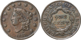 1831 Matron Head Cent. N-6. Rarity-1. Large Letters. VF-35 (PCGS).

PCGS# 1678. NGC ID: 225M.