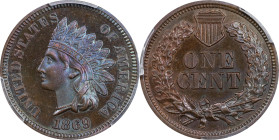 1869 Indian Cent. Proof-63 BN (PCGS).

PCGS# 2294. NGC ID: 229M.