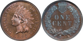 1886 Indian Cent. Type I Obverse. Proof-64 RB (NGC). CAC.

PCGS# 2346. NGC ID: 272Z.