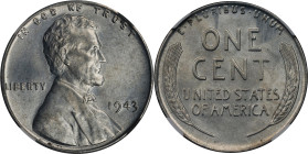 1943 Lincoln Cent. MS-65 (NGC).

PCGS# 2711. NGC ID: 22E4.