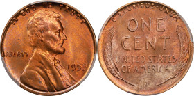1953 Lincoln Cent. MS-67 RD (PCGS).

PCGS# 2806. NGC ID: 22F9.