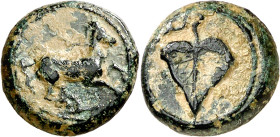 (344-336 a.C.). Sicilia. AE 13. (CNS. III, pág. 320, nº 1) (CNG. II, falta). Emisión mercenaria indeterminada. 2,19 g. MBC/MBC+.