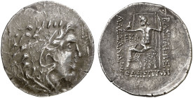 Imperio Macedonio. (89-85 a.C.). A nombre de Alejandro Magno. Tracia. Odessos. Tetradracma. (S. falta) (CNG. III, 1588). Acuñada sobre otra tetradracm...