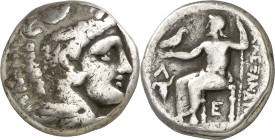Imperio Macedonio. Alejandro IV (323-310/309 a.C.). Anfípolis. Tetradracma. (S. 6714 var, de Alejandro III) (CNG. III, 940a). Acuñada bajo los regente...