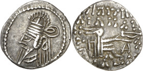 Imperio Parto. Osroes II (190 d.C.). Ecbatana. Dracma. (S.GIC. 5866) (Mitchiner A. & C. W. 689). 3,71 g. MBC+.