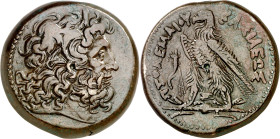 Egipto Ptolemaico. Ptolomeo IV, Filopator (221-204 a.C.). AE 39. (S. 7841 var) (BMC.VI, pág. 74, nº 69) 66,58 g. MBC+.