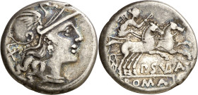 (hacia 151 a.C.). Gens Cornelia. Denario. (Bab. 1) (Craw. 205/1). 3,61 g. MBC.
