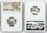 LUCANIA. Metapontum. Ca. 330-280 BC. AR stater (19mm, 10h). NGC Choice VF. Dori- and Da-, magistrates. Head of Demeter left, hair falling loose in cur...