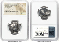 MACEDONIAN KINGDOM. Alexander III the Great (336-323 BC). AR tetradrachm (23mm, 9h). NGC Good. Lifetime issue, Babylon, ca. 325-323 BC. Head of Heracl...