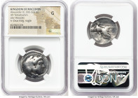 MACEDONIAN KINGDOM. Alexander III the Great (336-323 BC). AR tetradrachm (25mm, 4h). NGC Good. Lifetime issue, Babylon, ca. 325-323 BC. Head of Heracl...