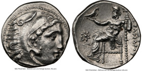 MACEDONIAN KINGDOM. Alexander III the Great (336-323 BC). AR drachm (17mm, 4.10 gm, 12h). NGC Choice XF 4/5 - 3/5, brushed. Early posthumous issue, Co...