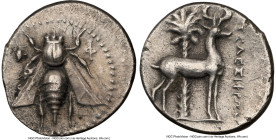 IONIA. Ephesus. Ca. 2nd century BC. AR drachm (18mm, 4.05 gm, 1h). NGC Choice VF 5/5 - 2/5, brushed, marks. Telesophron, magistrate. E-Φ, bee with str...