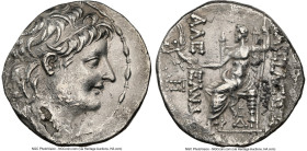 SELEUCID KINGDOM. Alexander II Zabinas (128-122 BC). AR tetradrachm (28mm, 1h). NGC Choice VF. Antioch on the Orontes. Diademed head of Alexander II r...