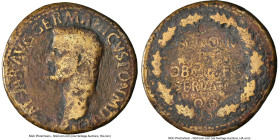 Gaius (Caligula) (AD 37-41). AE sestertius (34mm, 23.56 gm, 7h). NGC Good 5/5 - 3/5, marks. Rome, AD 37-38. C CAESAR•AVG•GERMANICVS•PON•M•TR•POT•, lau...