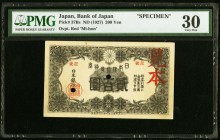 Japan Bank of Japan 200 Yen ND (1927) Pick 37Bs JNDA 11-41 Specimen PMG Very Fine 30. A handsome and historically important 200 Yen, issued in respons...