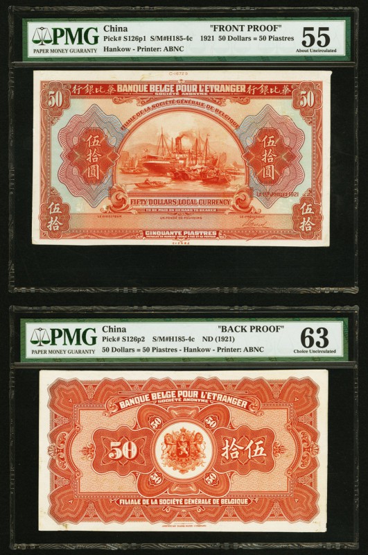 China Banque Belge Pour l'Etranger, Hankow 50 Dollars = 50 Piastres 1.7.1921 Pic...