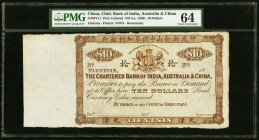 China Chartered Bank of India, Australia & China, Tientsin 10 Dollars ND (ca. 1920) Pick UNL S/M#Y11 Remainder PMG Choice Uncirculated 64. A seldom se...