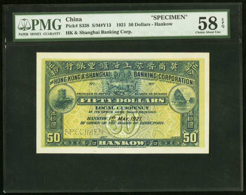 China Hongkong & Shanghai Banking Corporation, Hankow 50 Dollars 1.5.1921 Pick S...