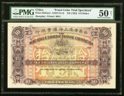 China Hongkong & Shanghai Banking Corporation, Shanghai 10 Dollars 1923 Pick S358cts S/M#Y13-41 Color Trial Specimen PMG About Uncirculated 50 Net. A ...