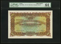 China Hongkong & Shanghai Banking Corporation 100 Dollars ND (1911-19) Pick S363s Specimen PMG Choice Uncirculated 64. The highest known denomination ...