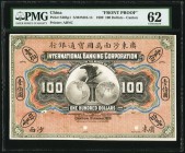 China International Banking Corporation, Canton 100 Dollars 1.1.1909 Pick S405p1 S/M#M10-14 Front Proof PMG Uncirculated 62. An exciting and rare offe...