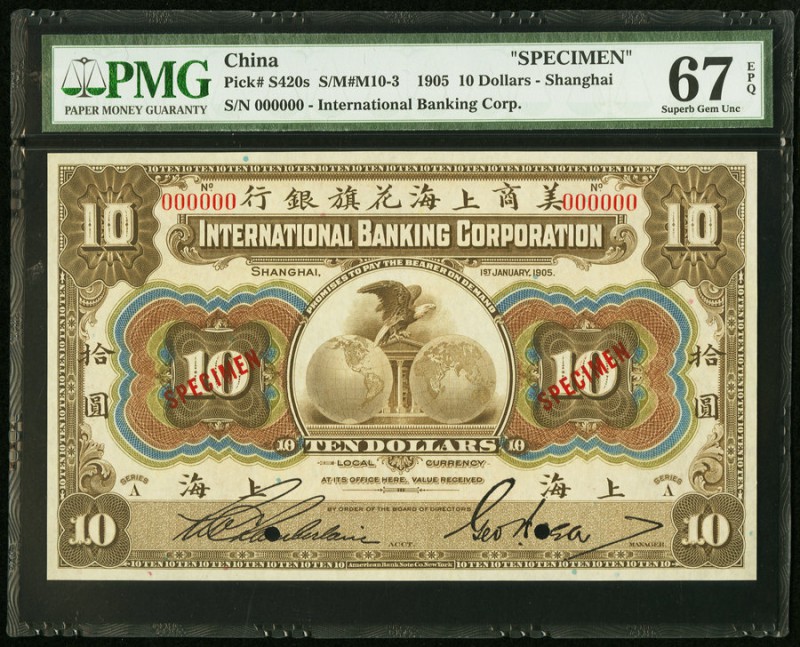 China International Banking Corporation, Shanghai 10 Dollars 1.1.1905 Pick S420s...