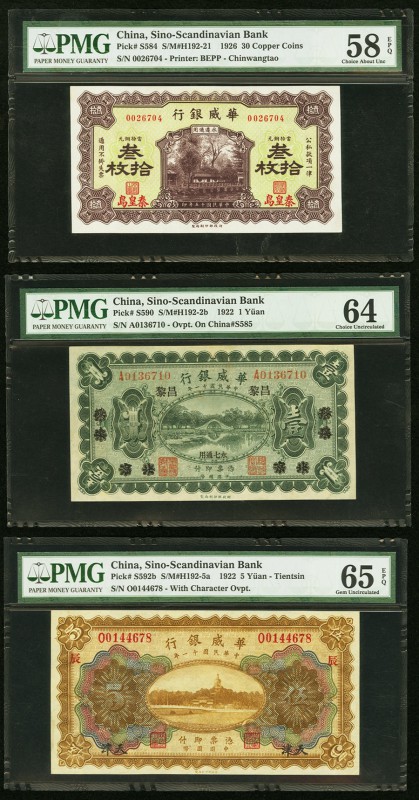 China A Trio of Sino-Scandinavian Bank Issues from 1922 to 1926. This lot includ...