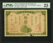 China Yokohama Specie Bank Limited, Hankow 10 Dollars 1.10.1917 Pick S664 S/M#H31-127b PMG Very Fine 25. A handsome example with visually pleasing ori...