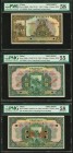 China Yung Heng Provincial Bank of Kirin 1; 10 Dollars 1926 Picks S1066s; S1068s S/M#C76-131; C76-133 Trio of Specimens PMG Choice About Uncirculated ...