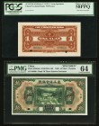 China Frontier Bank 1 Yüan 1.7.1925 Pick S2569s4a Specimen PCGS Choice About New 58PPQ; Bank of the Three Eastern Provinces, Tientsin 10 Yüan 11.1929 ...