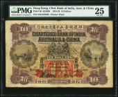Hong Kong Chartered Bank of India, Australia & China 10 Dollars 1.8.1929 Pick 50 KNB26 PMG Very Fine 25. A pleasing example of this final date for the...