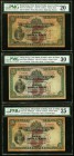 Hong Kong Chartered Bank of India, Australia & China 5 Dollars 20.9.1940; 28.10.1941 Pick Pick 54a; 54b Three Examples PMG Very Fine 20; Very Fine 30;...