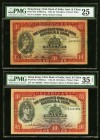 Hong Kong Chartered Bank of India, Australia & China 10 Dollars 1.3.1935; 1.8.1955; 1.9.1956 Picks 55b; 55c PMG Very Fine 25; Choice Very Fine 35 & 35...