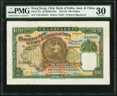 Hong Kong Chartered Bank of India, Australia & China 100 Dollars 1.10.1946 Pick 57c KNB39 PMG Very Fine 30. An always desirable type, as all dates for...